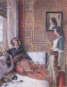 John Frederichk Lewis RA Hhareem Life,Constantinople (mk46) Germany oil painting artist